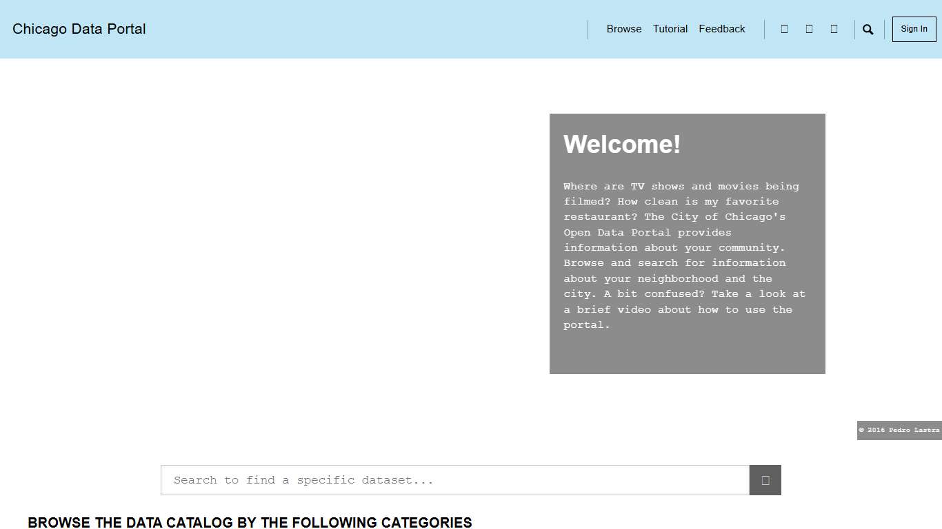 City of Chicago Data Portal City of Chicago Data Portal